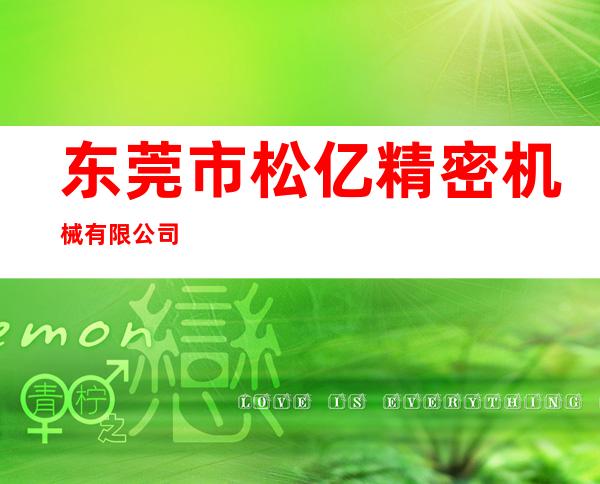 东莞市松亿精密机械有限公司
