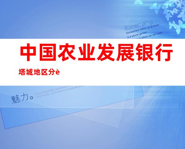 中国农业发展银行塔城地区分行