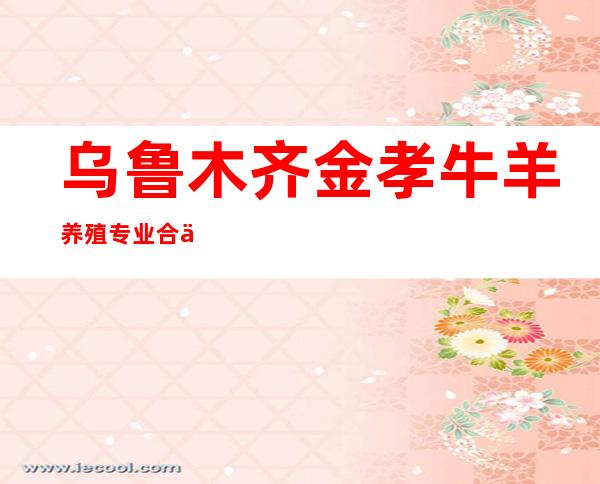 乌鲁木齐金孝牛羊养殖专业合作社
