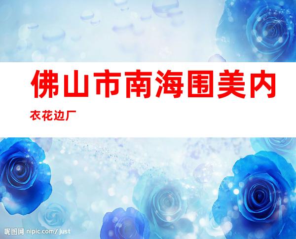 佛山市南海围美内衣花边厂