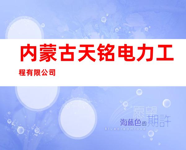 内蒙古天铭电力工程有限公司