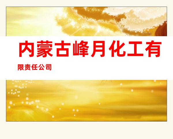 内蒙古峰月化工有限责任公司
