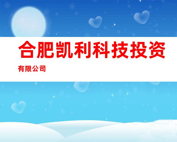 合肥凯利科技投资有限公司
