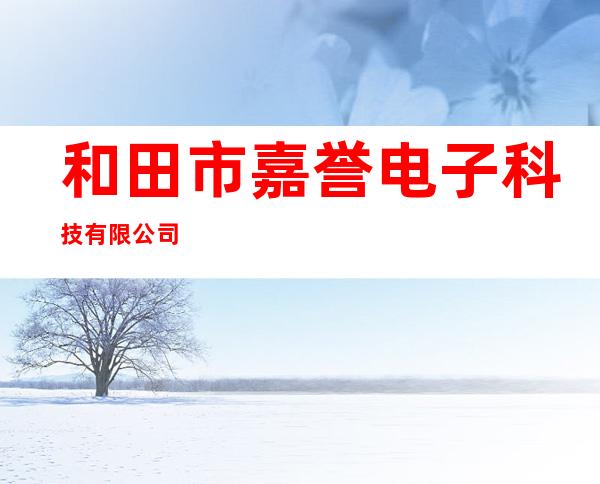 和田市嘉誉电子科技有限公司