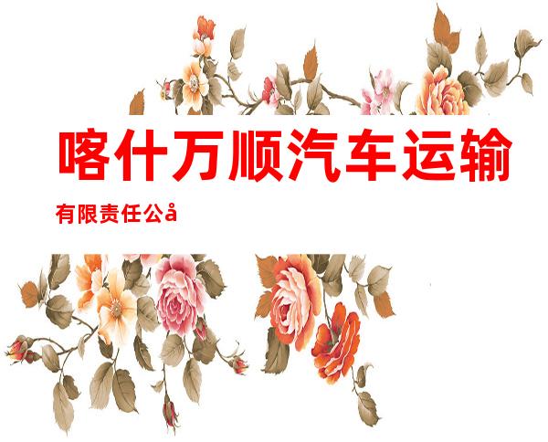 喀什万顺汽车运输有限责任公司