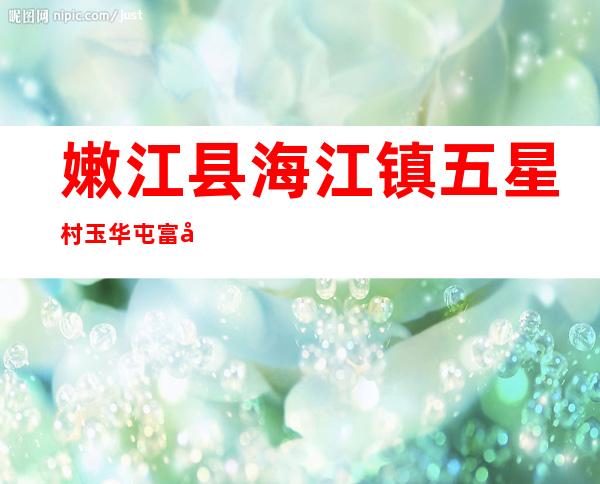嫩江县海江镇五星村玉华屯富农种植专业合作社