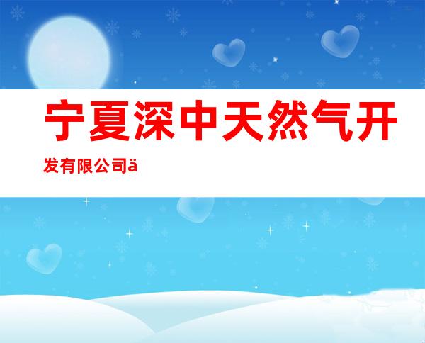 宁夏深中天然气开发有限公司五葡路加气站