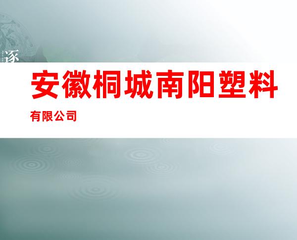安徽桐城南阳塑料有限公司
