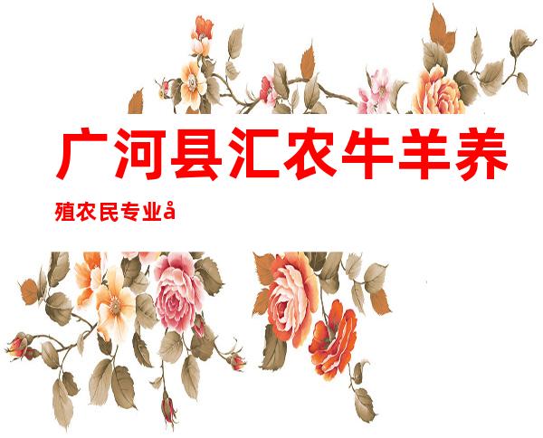 广河县汇农牛羊养殖农民专业合作社