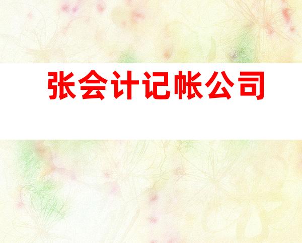 张会计记帐公司