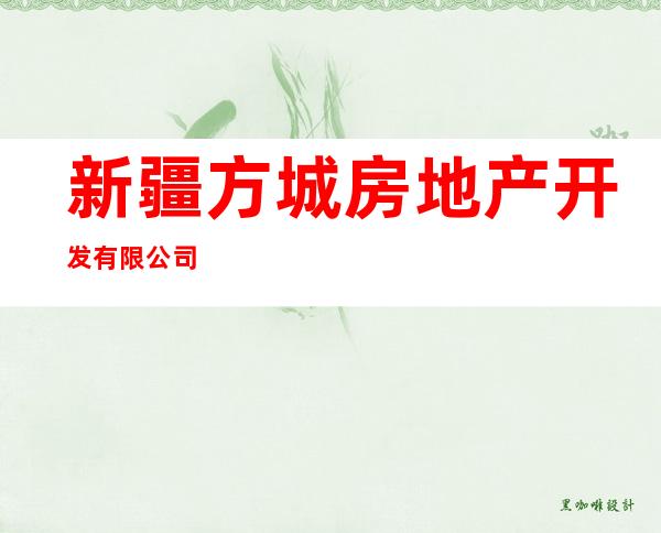 新疆方城房地产开发有限公司