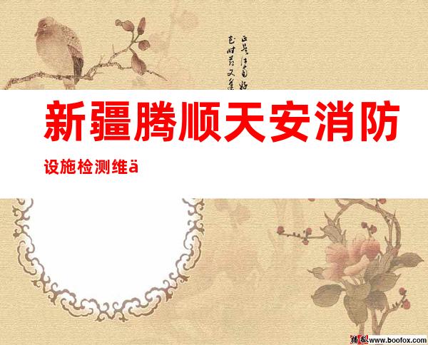 新疆腾顺天安消防设施检测维修有限公司