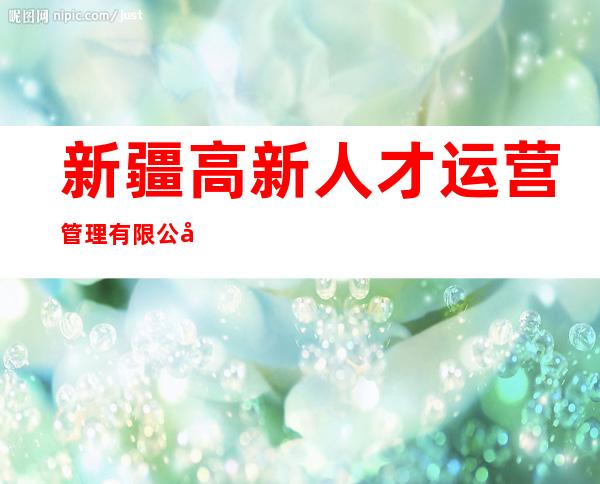 新疆高新人才运营管理有限公司