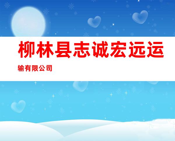 柳林县志诚宏远运输有限公司