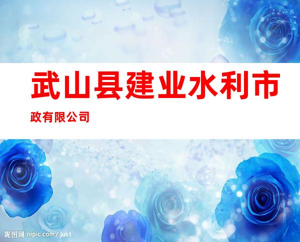 武山县建业水利市政有限公司