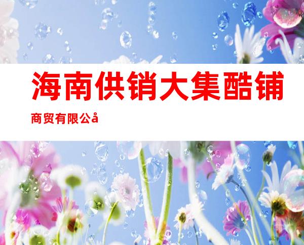 海南供销大集酷铺商贸有限公司海口分公司