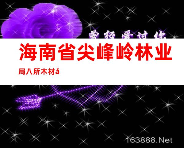海南省尖峰岭林业局八所木材厂