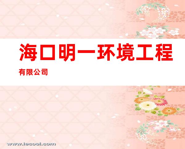 海口明一环境工程有限公司