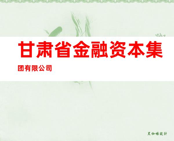 甘肃省金融资本集团有限公司