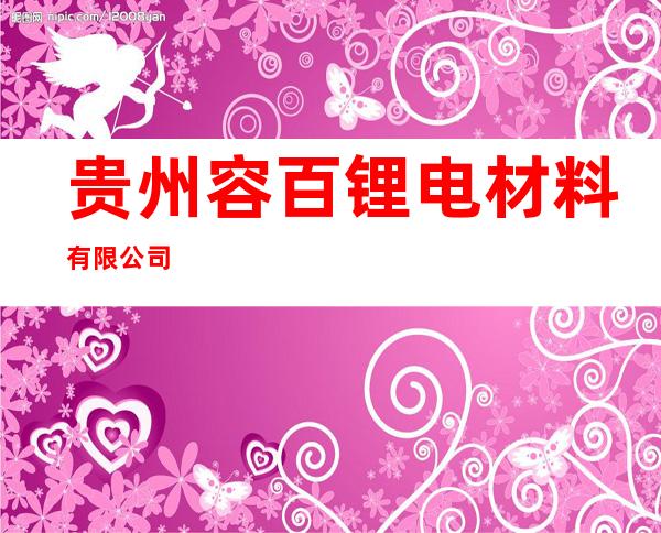 贵州容百锂电材料有限公司