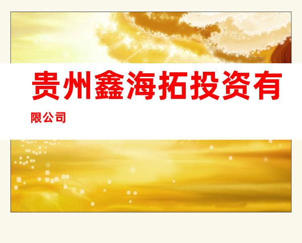 贵州鑫海拓投资有限公司